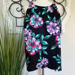 NWT ECO BEACH Size 2X Floral Tankini Swimsuit Top